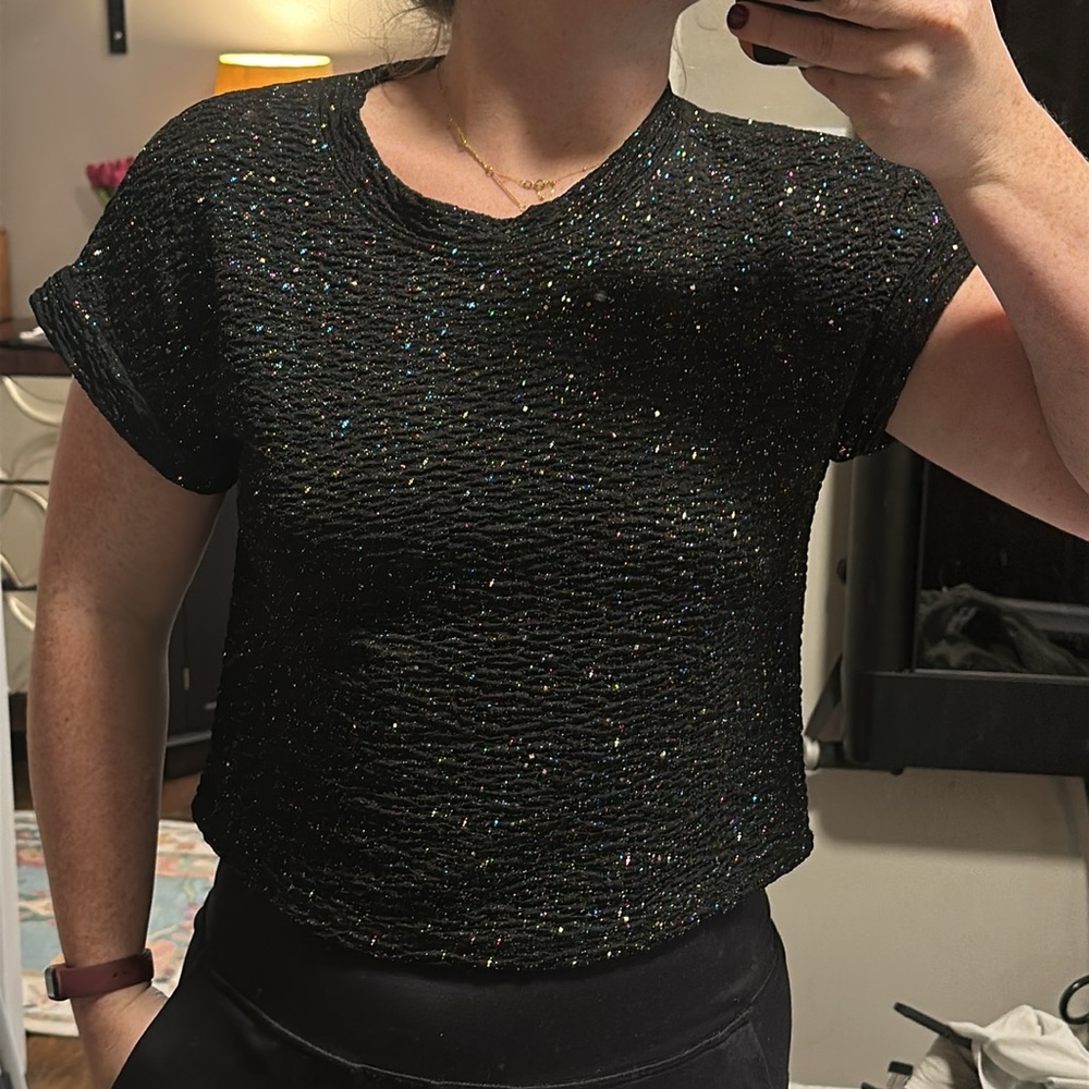 KLD Black Sparkle Women's Top